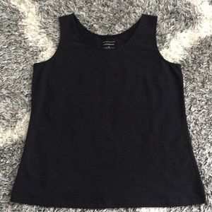 CHRISTOPHER & BANKS LAYER-YOUR-LOOK BLACK TANK TOP MEDIUM